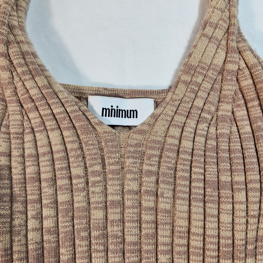Minimum Ribbed Knit Dress in Brown - Picture 2 of 5